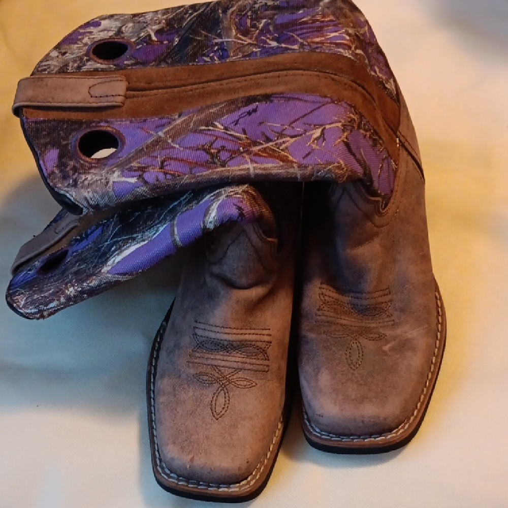 SMOKY Purple and Brown Camouflage Boots